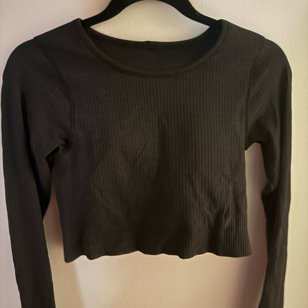 Lululemon Wunder Train Ribbed Long Sleeve Crop